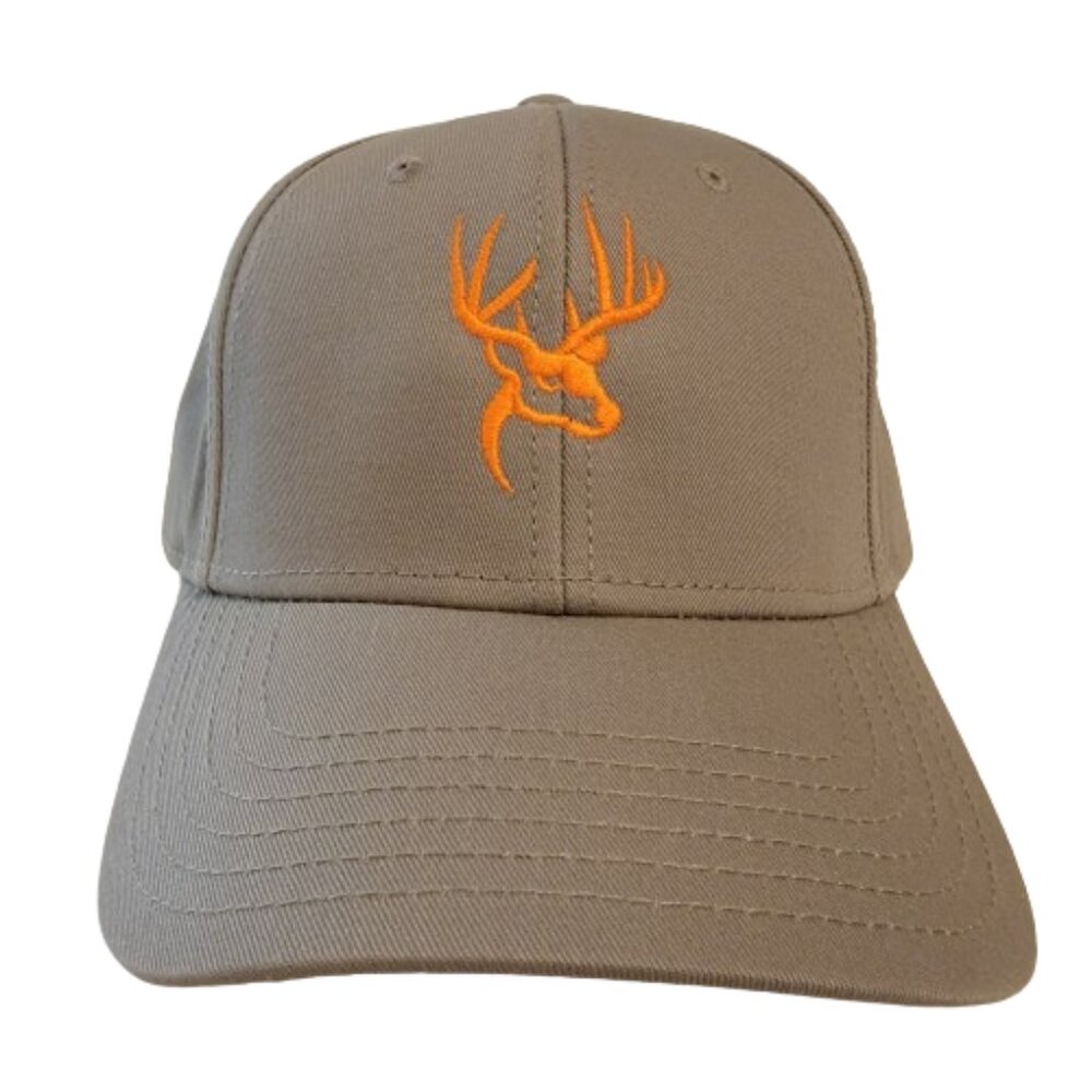 Buck Head Curved Bill Mesh Snapback Tan Cap Embroidered Otto
